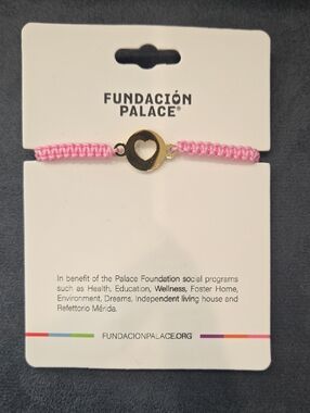 Pink Heart Cord Bracelet